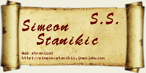 Simeon Stanikić vizit kartica